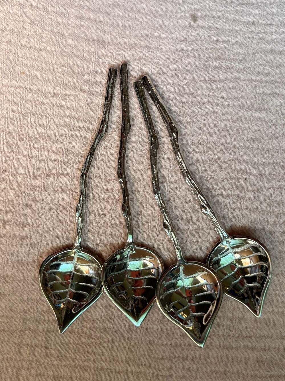 Leaf Shaped Spoons Set of 4